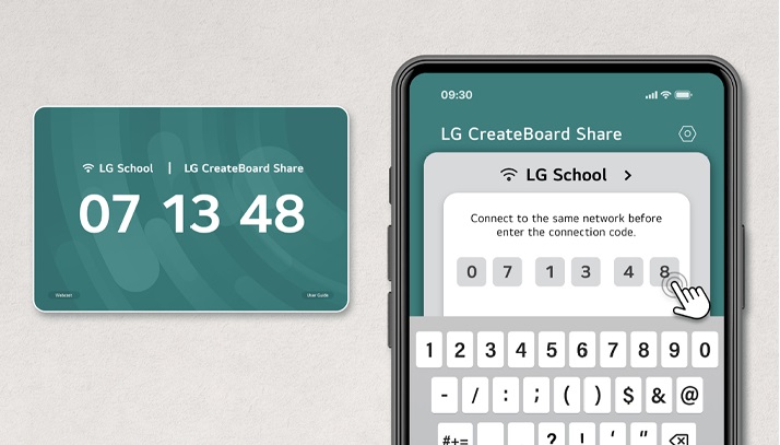 Connessione semplificata con LG CreateBoard Share